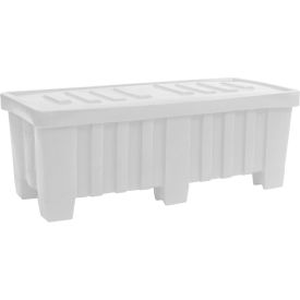 Forkliftable Plastic Bulk Shipping Container w/Lid 51-1/2