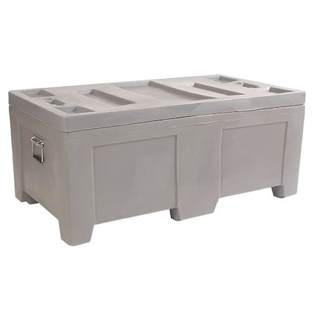 Bulk Container 16.5 cu ft Volume Cap., 55 in L, 30 in W, 24 in H, Plastic, Gray MPN:4LMA9