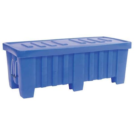 Ribbed Wall Container 7 cu ft Volume Cap., 51 1/2 in L, 22 1/2 in W, 19 in H, Plastic, Blue MPN:4LMC2