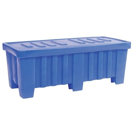 Bulk Container 7 cu ft Volume Cap., 51 1/2 in L, 22 1/2 in W, 19 in H, Plastic, Blue MPN:4LMC3