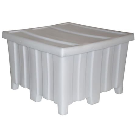 Bulk Container 23 cu ft Volume Cap., 44 in L, 44 in W, 29 1/2 in H, Plastic, White MPN:4LMC5