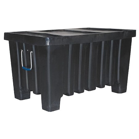 Bulk Container 8.7 cu ft Volume Cap., 43 in L, 26 1/2 in W, 24 in H, Plastic, Black MPN:4LMD3