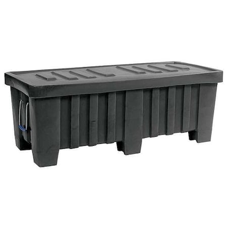 Bulk Container 7 cu ft Volume Cap., 51 1/2 in L, 22 1/2 in W, 19 in H, Plastic, Black MPN:MT0-1BLACK