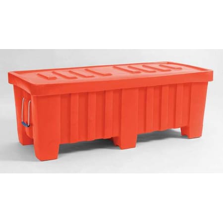 Bulk Container 7 cu ft Volume Cap., 51 1/2 in L, 22 1/2 in W, 19 in H, Plastic, Orange MPN:MT0-1ORANGE