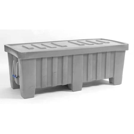 Bulk Container 7 cu ft Volume Cap., 51 1/2 in L, 22 1/2 in W, 19 in H, Plastic, Gray MPN:MT02GRAY