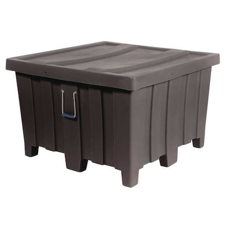 Bulk Container 23 cu ft Volume Cap., 44 in L, 44 in W, 29 1/2 in H, Plastic, Black MPN:MTD-1BLACK
