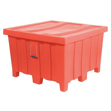 Bulk Container 23 cu ft Volume Cap., 44 in L, 44 in W, 29 1/2 in H, Plastic, Orange MPN:MTD-1ORANGE