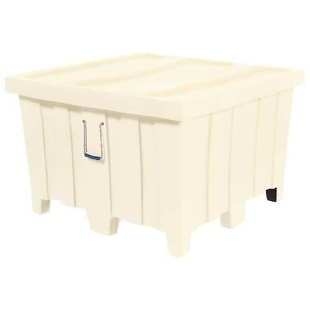 Bulk Container 23 cu ft Volume Cap., 44 in L, 44 in W, 29 1/2 in H, Plastic, White MPN:MTD-1WHITE