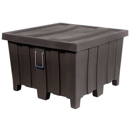 Bulk Container 23 cu ft Volume Cap., 44 in L, 44 in W, 29 1/2 in H, Plastic, Black MPN:MTD-2BLACK