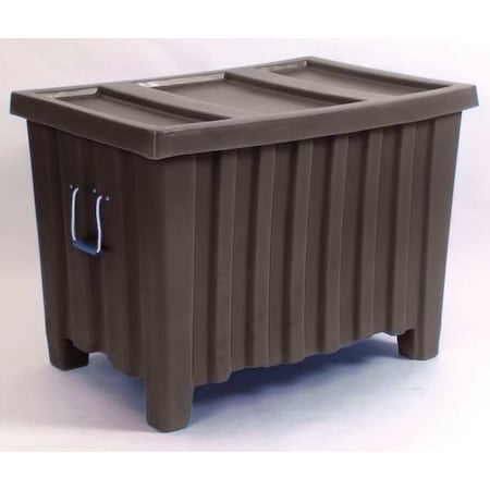 Bulk Container 14 cu ft Volume Cap., 41 in L, 28 in W, 26 1/2 in H, Plastic, Black MPN:MTE-1XLBLACK