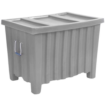 Bulk Container 14 cu ft Volume Cap., 41 in L, 28 in W, 26 1/2 in H, Plastic, Gray MPN:MTE-1XLGRAY