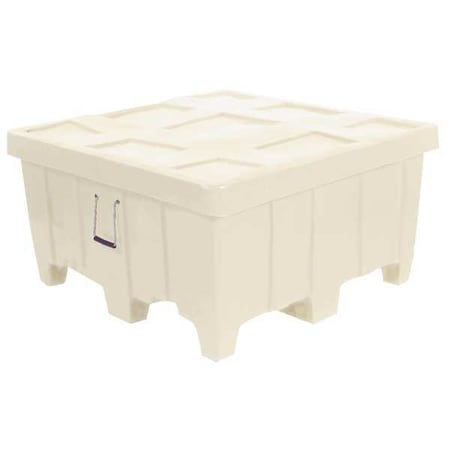 Bulk Container 18 cu ft Volume Cap., 44 in L, 44 in W, 23 in H, Plastic, White MPN:MTG-2WHITE