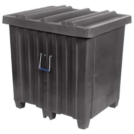 Bulk Container 23 cu ft Volume Cap., 42 in L, 34 in W, 42 in H, Plastic, Black MPN:MTH-3BLACK