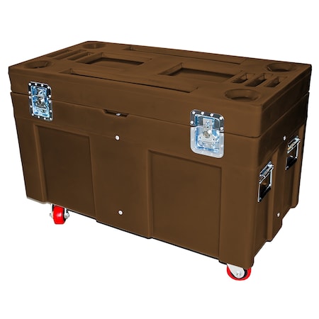Road Case, 10 cubic ft., 850lb. capacity, BRN MPN:RC-4524H4 BROWN
