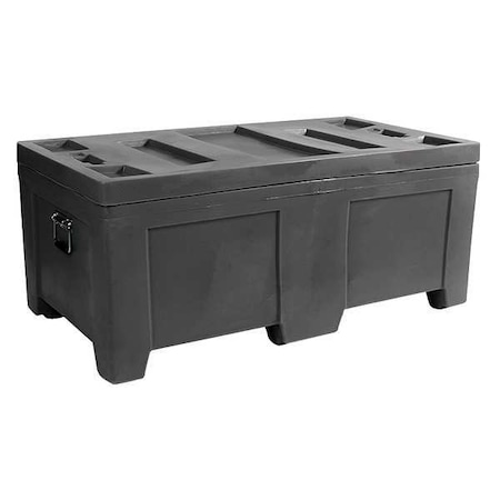 Bulk Container 16.5 cu ft Volume Cap., 55 in L, 30 in W, 24 in H, Plastic, Black MPN:S0-5524-2BLACK