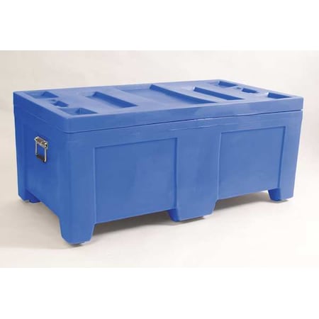 Bulk Container 16.5 cu ft Volume Cap., 55 in L, 30 in W, 24 in H, Plastic, Blue MPN:S0-5524-2BLUE