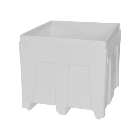 Bulk Ship Container, 14.5 cubic ft., weight capacity 800 lbs, White MPN:SO-3626 WHITE