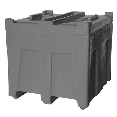 Stack Bulk Ship Container w/lid, 14.5 cubic ft., 800lb capacity, GRY MPN:SO-3626L GRAY