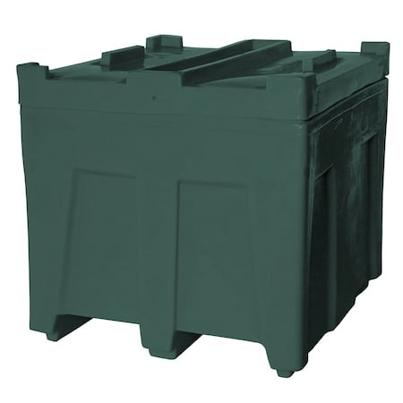 Stack Bulk Ship Container w/lid, 14.5 cubic ft., 800lb capacity, GRN MPN:SO-3626L GREEN
