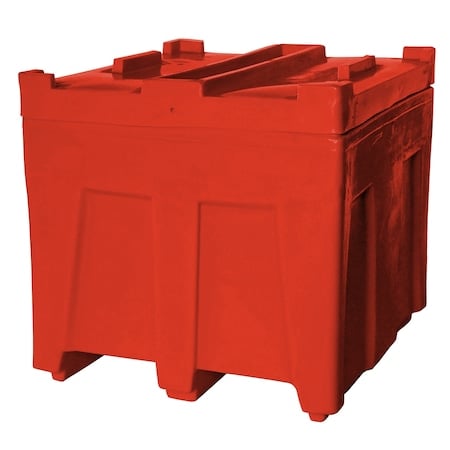 Stack Bulk Ship Container w/lid, 14.5 cubic ft., 800lb capacity, RED MPN:SO-3626L RED
