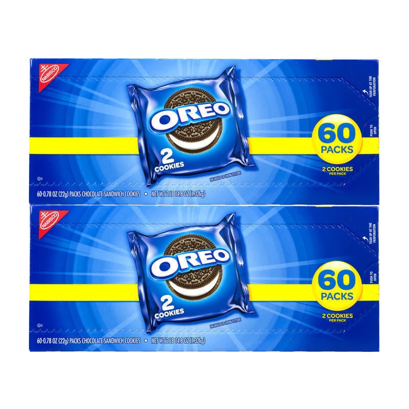 Oreo Chocolate Sandwich Cookies, 2 Cookies Per Pack, Box Of 120 Packs MPN:154000