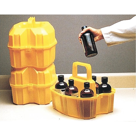 Safety Bottle Carrier, Ldpe, Holds Six 5 MPN:6505-0010
