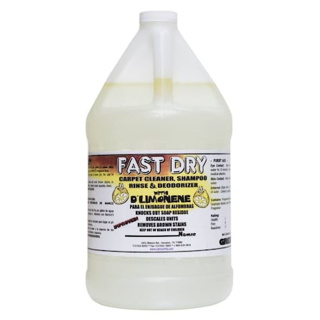 Fast Dry Carpet Rinse With D'limonene, 1 gal., PK4 MPN:5001B-1