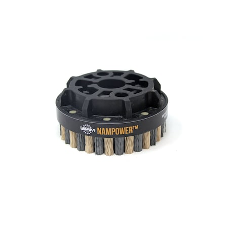 NAMPOWER ADD10018320 Abrasive Disc Brush, Dot Style, 100mm Diameter, 18mm Trim, 320 Grit MPN:ADD10018320