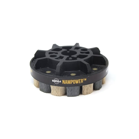 NAMPOWER ADD12518320 Abrasive Disc Brush, Dot Style, 125mm Diameter, 18mm Trim, 320 Grit MPN:ADD12518320