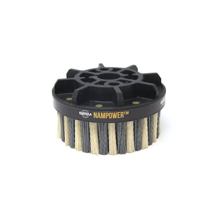 NAMPOWER ADD12538180 Abrasive Disc Brush, Dot Style, 125mm Diameter, 38mm Trim, 180 Grit MPN:ADD12538180