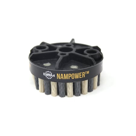 NAMPOWER ADD8018120 Abrasive Disc Brush, Dot Style, 80mm Diameter, 18mm Trim, 120 Grit MPN:ADD8018120