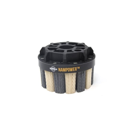 NAMPOWER ADT10038120 Abrasive Disc Brush, Turbine Style, 100mm Diameter, 38mm Trim, 120 Grit MPN:ADT10038120