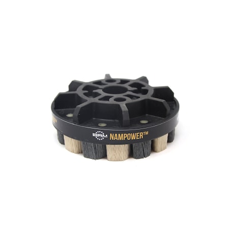 NAMPOWER ADT12518320 Abrasive Disc Brush, Turbine Style, 125mm Diameter, 18mm Trim, 320 Grit MPN:ADT12518320