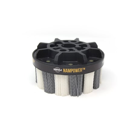 NAMPOWER ADT12538180 Abrasive Disc Brush, Turbine Style, 125mm Diameter, 38mm Trim, 180 Grit MPN:ADT12538180