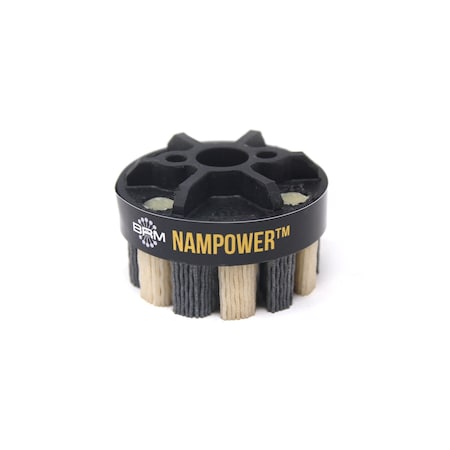 NAMPOWER ADT6018120 Abrasive Disc Brush, Turbine Style, 60mm Diameter, 18mm Trim, 120 Grit MPN:ADT6018120