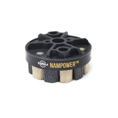 NAMPOWER ADT8018120 Abrasive Disc Brush, Turbine Style, 80mm Diameter, 18mm Trim, 120 Grit MPN:ADT8018120