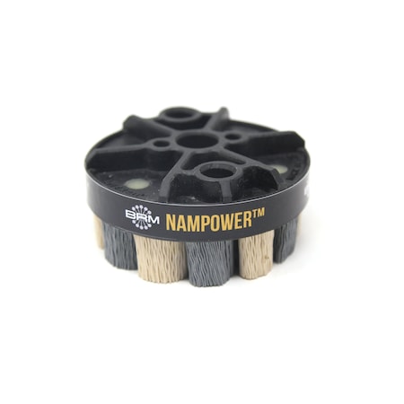NAMPOWER ADT8018320 Abrasive Disc Brush, Turbine Style, 80mm Diameter, 18mm Trim, 320 Grit MPN:ADT8018320