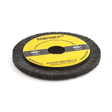 DW100X5X600 NAMPOWER Diamond Wheel Brush, 100mm Diameter, 600 Grit, 20mm Arbor Hole, 12.5mm Trim MPN:DW100X5X600