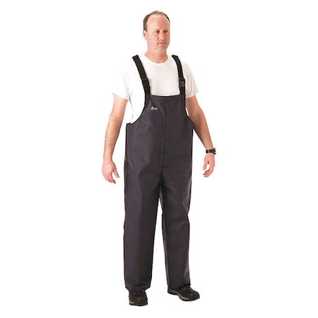 Reflective Rain Bib Overall, Kevlar®, Nomex®, 29 in Inseam, 60 in to 62 in Waist, Navy, 5XL MPN:1801TN120