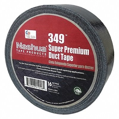 Duct Tape Black 1 7/8inx39 1/4yd 16 mil MPN:349