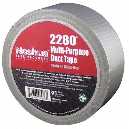 Duct Tape, 1 7/8 in W x 60 yd L, Silver, 2280 MPN:2280