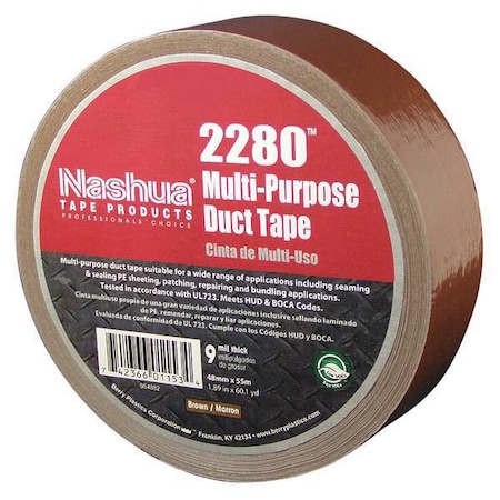 Duct Tape, Brown, 60 yd L, 1-7/8 in W MPN:2280