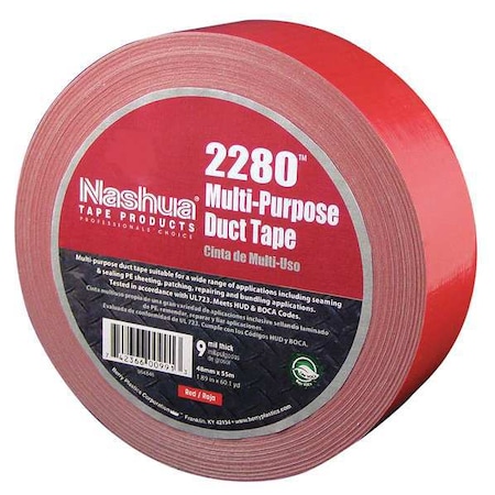 Duct Tape, Red, 60 yd L, 1-7/8 in W MPN:2280