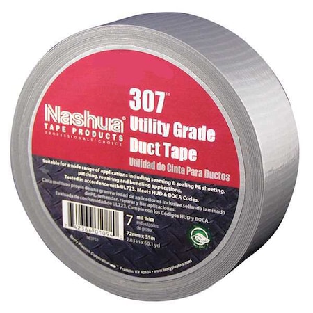 Duct Tape, Gray, 60 yd L, 2-7/8 in W MPN:307