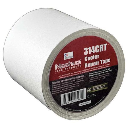 Foil Tape, Aluminum, White, 15 yd L, 4 in W MPN:314