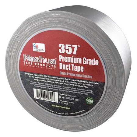 Duct Tape, Gray, 60 yd L, 4 in W MPN:357