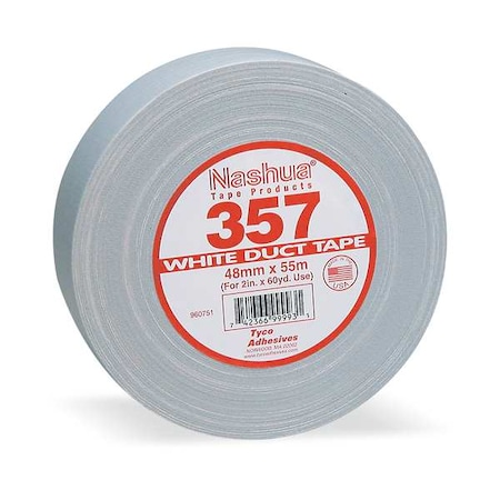 Duct Tape, White, 60 yd L, 1-7/8 in W MPN:357