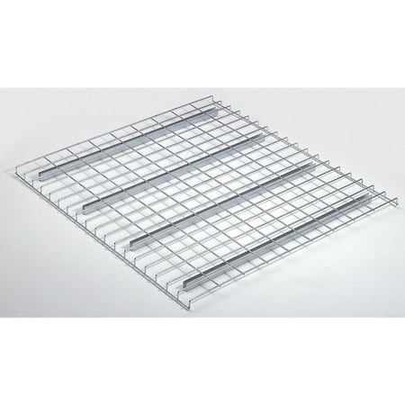 Pallet Rack Decking, Steel Wire, 52 in W, 36 in D, Silver, Zinc Finish, Gauge: 6 MPN:D3652AA3B1P