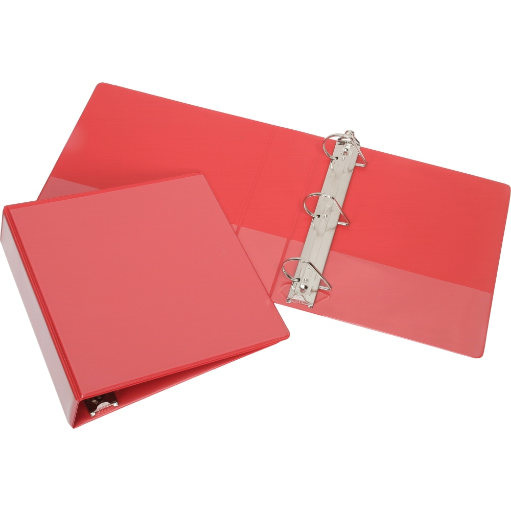 SKILCRAFT Slant D-Ring View Binder, 1 1/2in Rings, 8 1/2in x 11in, Red MPN:4171877