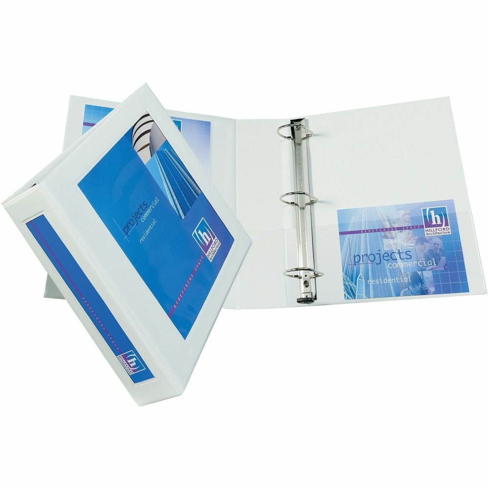 SKILCRAFT Framed View Binder - 2in Binder Capacity - Letter - 2in Ring - Fastener(s): D-Ring - Pocket(s): Internal - White - Pocket, Easy Insert Spine MPN:7034466